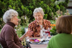 Outdoor dining with friends